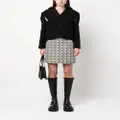 sacai detachable-layer knitted wool cardigan - Black