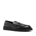 Giorgio Armani leather penny-slot loafers - Black