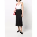 Calvin Klein logo-waistband midi skirt - Black