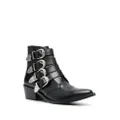 Toga Pulla buckle-strap mid heel boots - Black