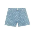 Gucci Kids star-print denim shorts - Blue