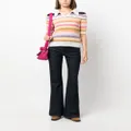 Missoni striped knitted polo top - White
