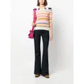Missoni striped knitted polo top - White