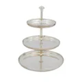 Christofle Albi silver-plated three-tier dessert stand