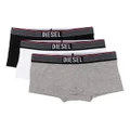 Diesel Kids logo-waist cotton boxer briefs (set of three) - Black