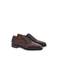 Ferragamo square-toe leather oxford shoes - Red