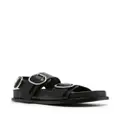 Jil Sander open-toe buckled leather sandals - Black