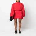 Victoria Beckham circular 3D-detailing ribbed miniskirt - Red