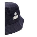 MARANT logo-embroidered corduroy bucket hat - Blue