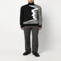Missoni stripe-pattern roll-neck jumper - Black