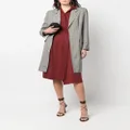 Christian Dior Pre-Owned 2002 above-the-knee checked coat - Grey