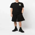 Moncler embroidered-logo jogging shorts - Black