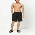 Dolce & Gabbana knee-length monogram-print swim shorts - Black