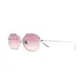 Linda Farrow tinted hexagonal sunglasses - Pink