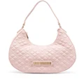 Love Moschino quilted logo-plaque shoulder bag - Pink