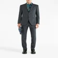 ETRO check-pattern single-breasted suit - Blue