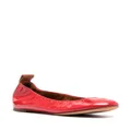 Lanvin patent leather ballerina shoes - Red
