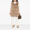 Herno padded zip-up faux-fur gilet - Neutrals