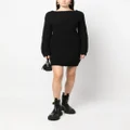 Dsquared2 Alp off-shoulder knitted minidress - Black