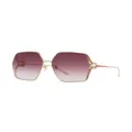 Gucci Eyewear oversize square-frame sunglasses - Gold