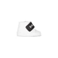 Balmain Kids logo-strap sneakers - White