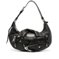 Moschino Biker leather shoulder bag - Black