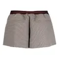 Marni logo-waistband checked shorts - Neutrals
