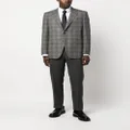 Canali check-pattern notched-lapels blazer - Grey