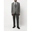 Canali check-pattern notched-lapels blazer - Grey