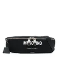 Moschino logo print belt bag - Black