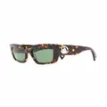 Lanvin green-tinted tortoiseshell-effect sunglasses - Brown