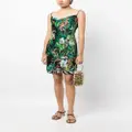 Camilla botanical-print silk dress - Green