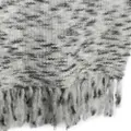 ISABEL MARANT mélange-effect fringed scarf - White