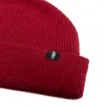 Mackintosh logo-tag recycled cashmere beanie - Red
