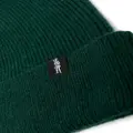 Mackintosh logo-patch ribbed cashmere beanie - Green