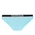 Calvin Klein logo-waistband ribbed bikini bottoms - Blue