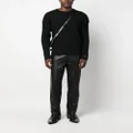 Versace side-slit ribbed jumper - Black