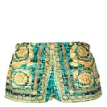 Versace Baroccodile-print swim shorts - Green