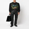 Versace embroidered-City Lights jumper - Black