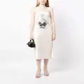 Fleur Du Mal Marilyn sleeveless midi dress - White
