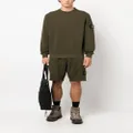 Stone Island Compass-patch cotton track shorts - Green