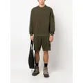 Stone Island Compass-patch cotton track shorts - Green