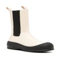 Bally flat leather boots - White