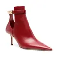 Jimmy Choo Nell 85mm leather ankle boots - Red
