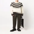 Junya Watanabe MAN intarsia-knit wool jumper - Neutrals