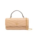 Tory Burch Double T quilted shoulder bag - Neutrals