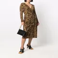 Norma Kamali leopard-print midi dress - Neutrals