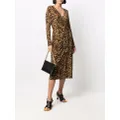 Norma Kamali leopard-print midi dress - Neutrals