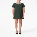 Carolina Herrera crystal-embellished short-sleeve shift dress - Green