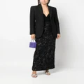 Elie Saab floral embroidered midi skirt - Black
